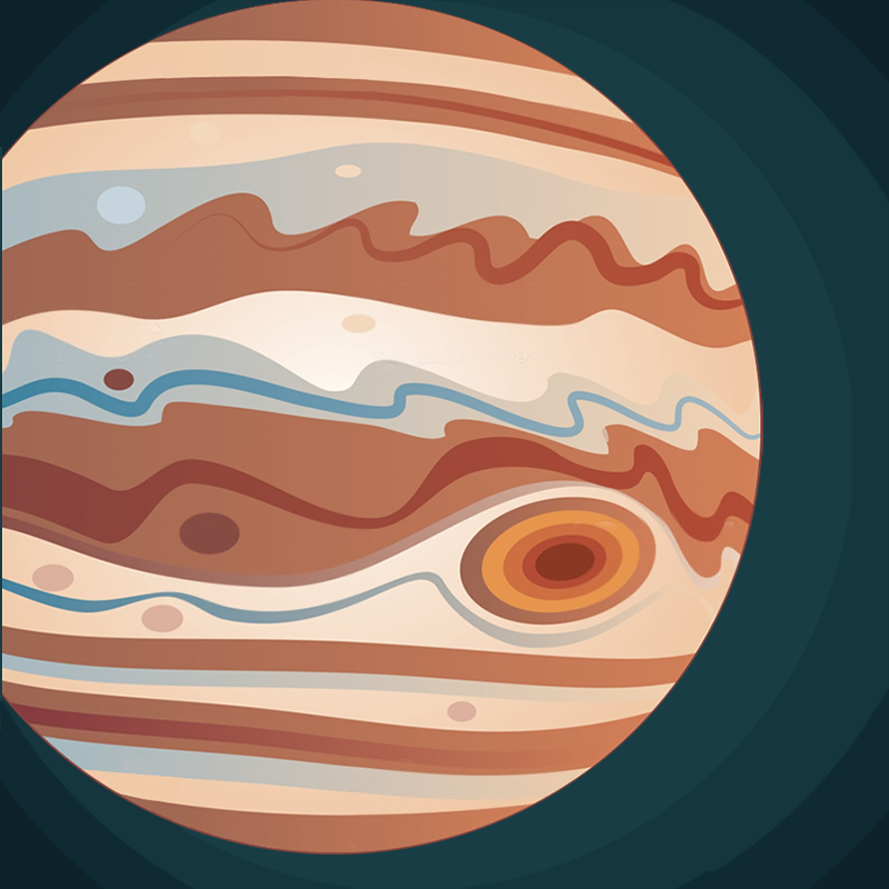 The planet Jupiter